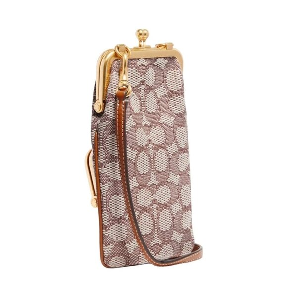 SOLD!!! Coach Double Frame Kisslock Bonnie Cashin Crossbody Jacquard Ladybugs - Picture 11 of 12